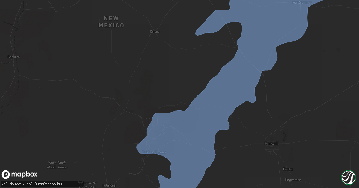 Hail map in Capitan, NM on January 30, 2021