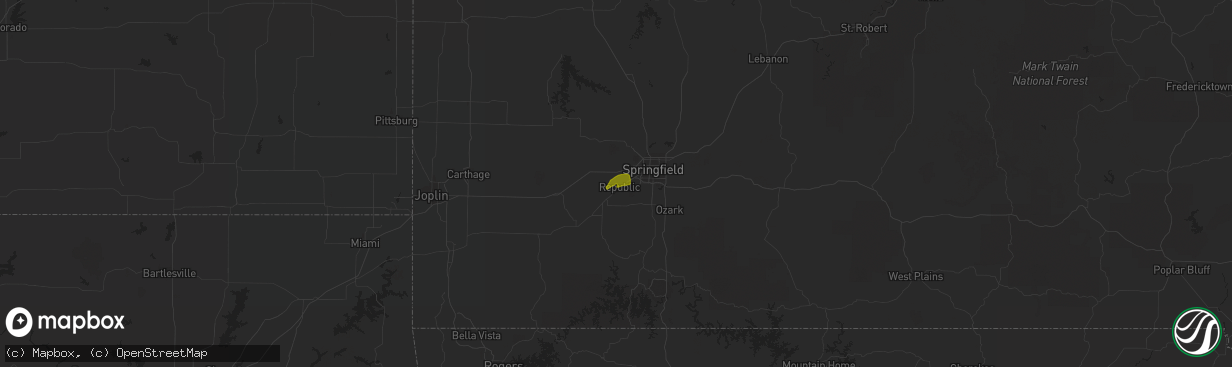 Hail map in Republic, MO on January 30, 2021