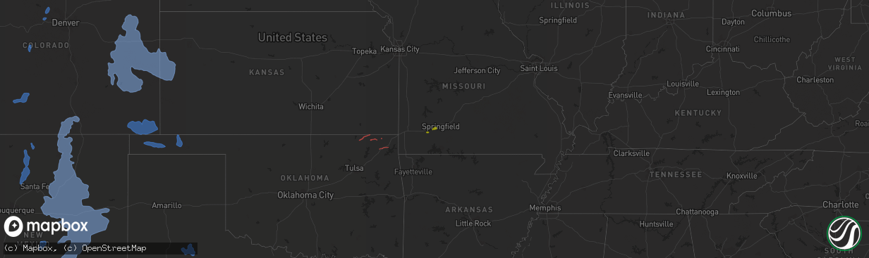 Hail map on January 30, 2021