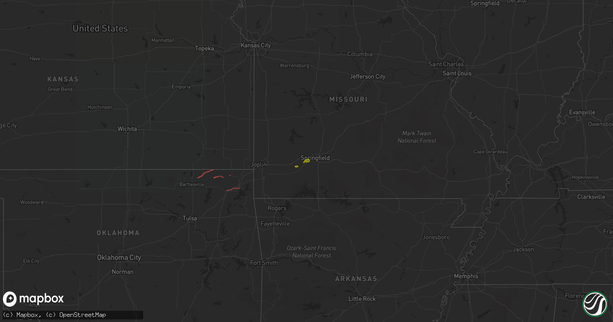 Hail map on January 30, 2021