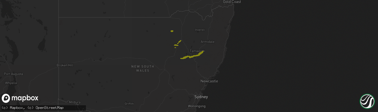 Hail map on January 30, 2025