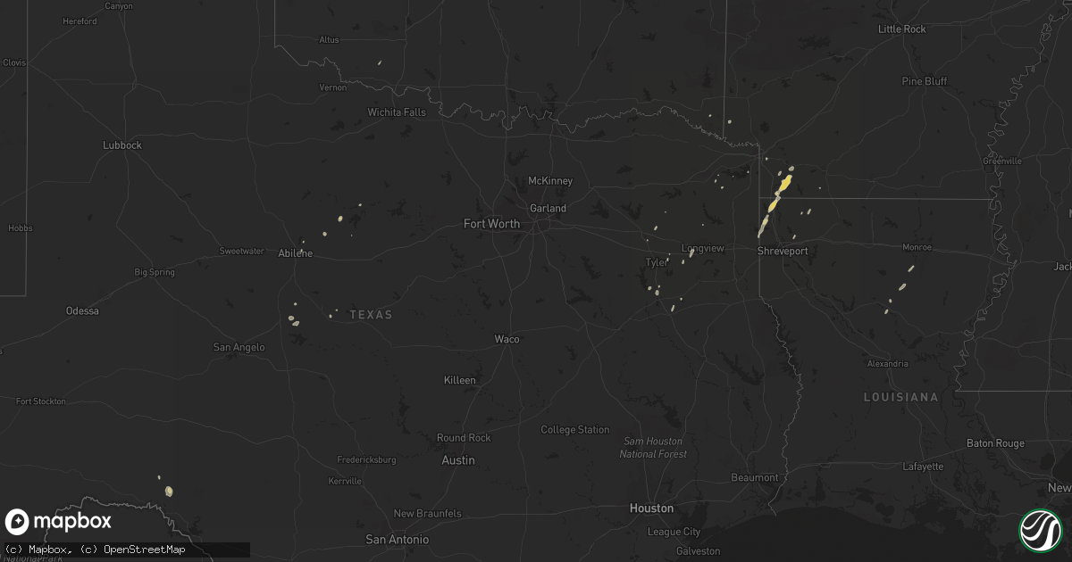 Hail map on January 31, 2011