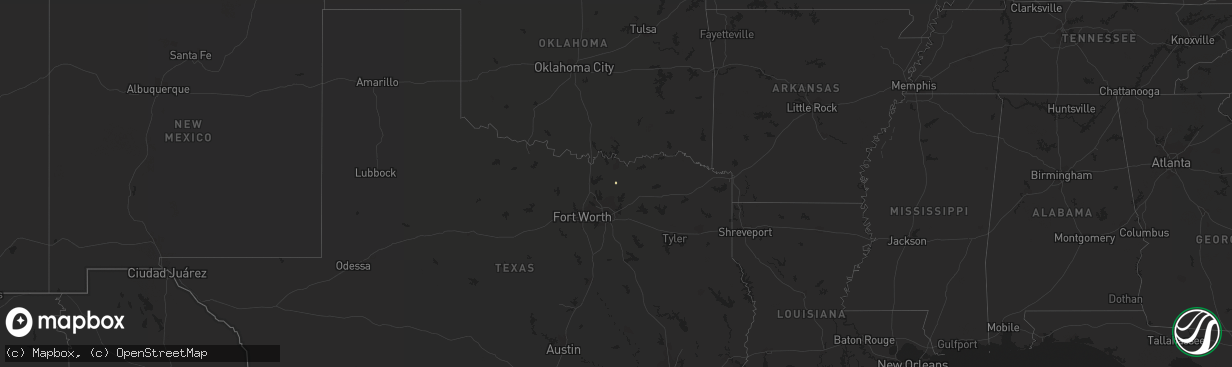 Hail map on January 31, 2012