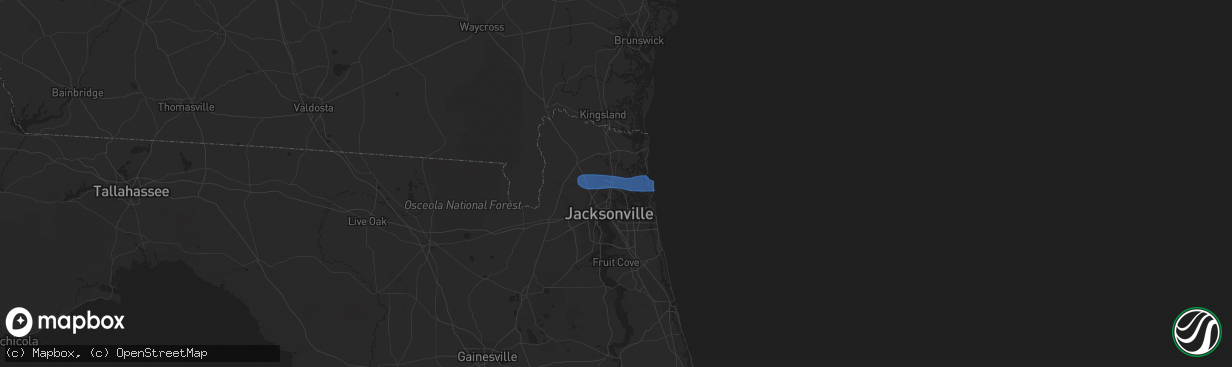 Hail map in Callahan, FL on January 31, 2021
