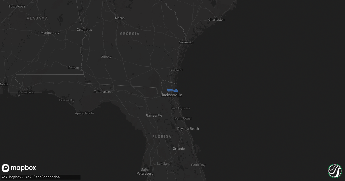 Hail map in Florida on January 31, 2021