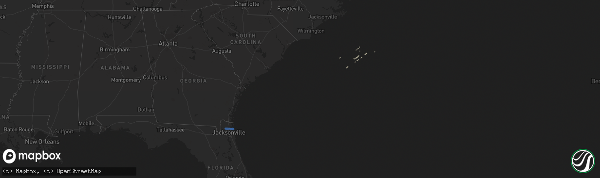 Hail map on January 31, 2021
