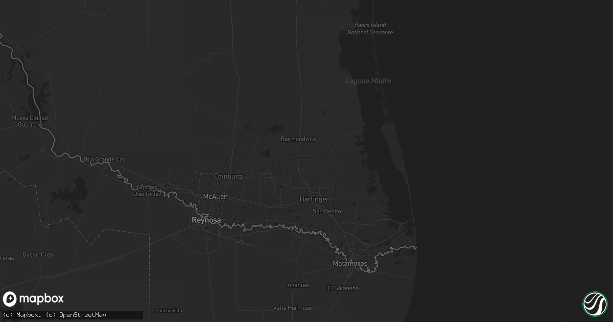 Hail map in Lyford, TX on January 31, 2025