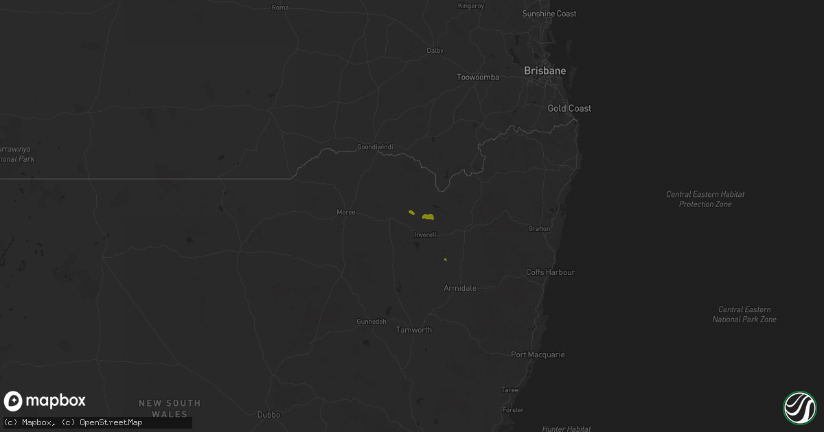 Hail map on January 31, 2025