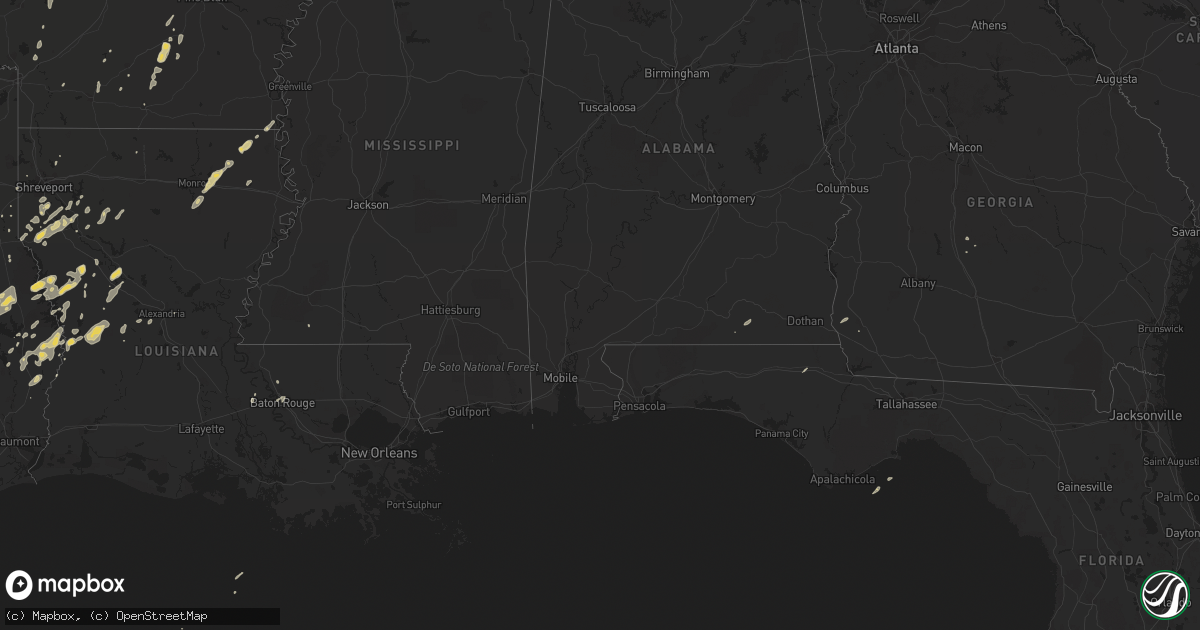 Hail map on February 1, 2011