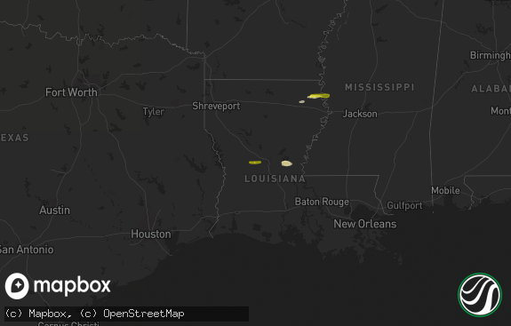 Hail map preview on 02-01-2015