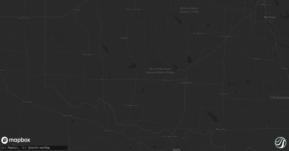 Hail map in Alva, OK on February 2, 2012