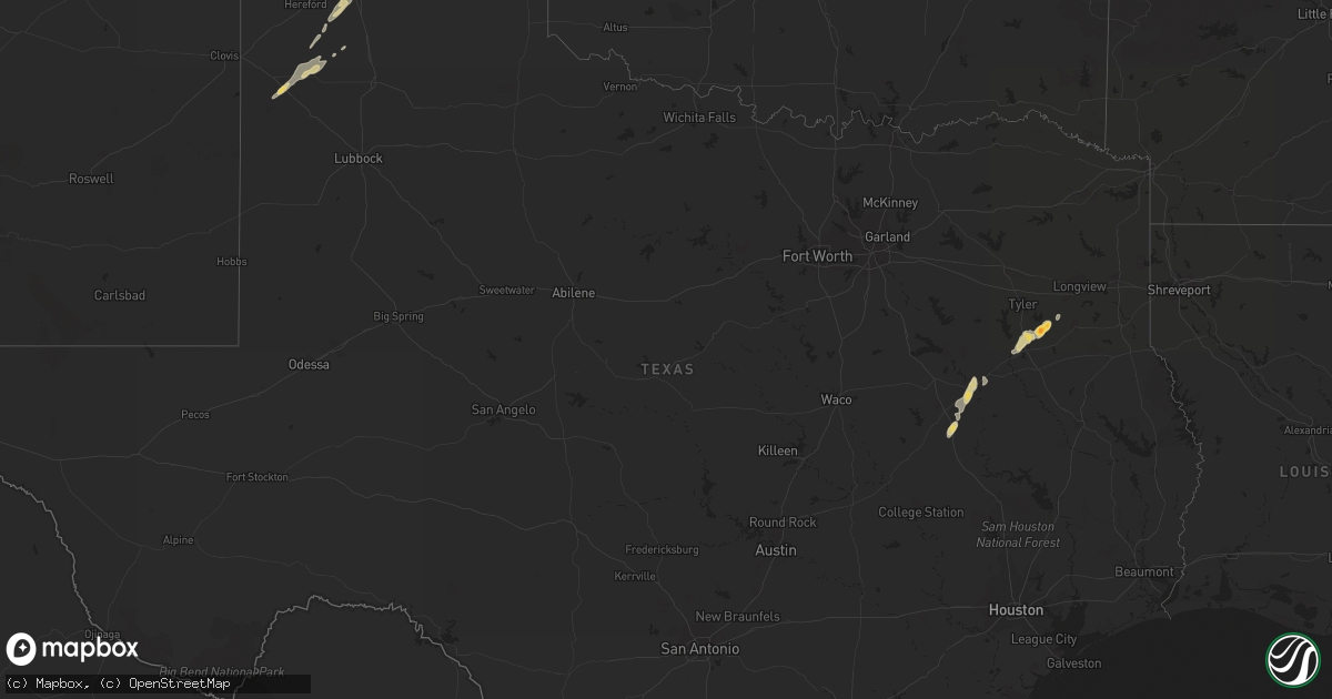 Hail map on February 2, 2012
