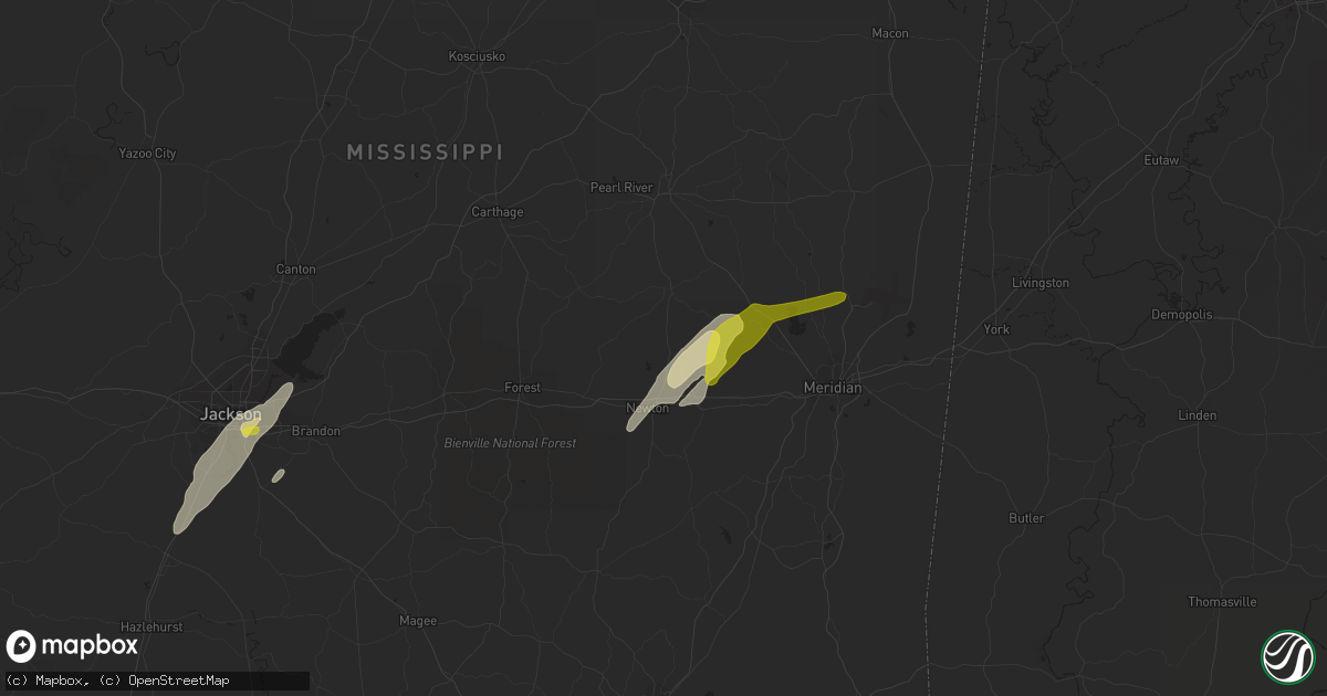 Hail map in Decatur, MS on February 2, 2016