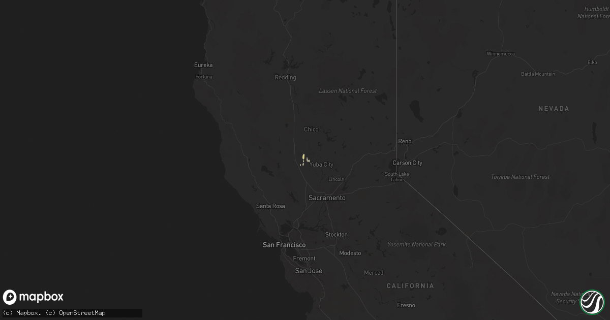 Hail map on February 2, 2019