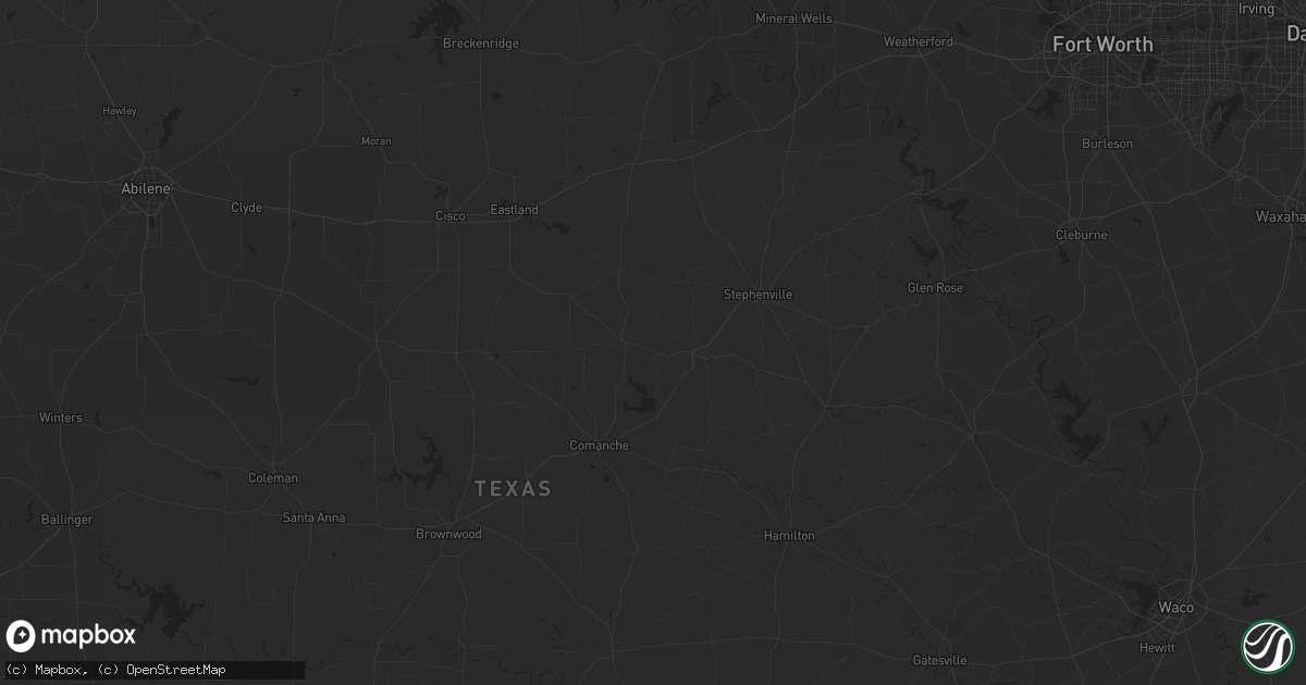 Hail map in Mangum, OK on February 2, 2024