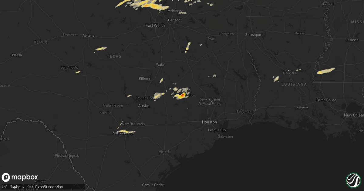 Hail map on February 3, 2012