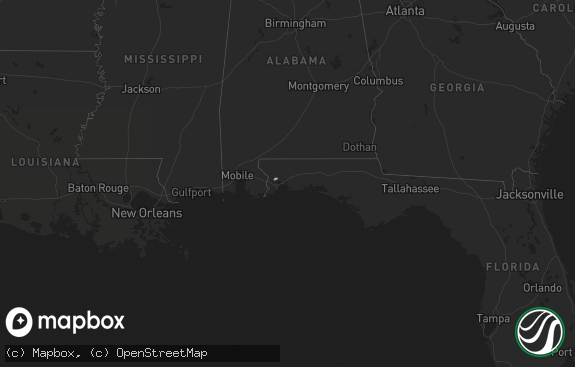 Hail map preview on 02-03-2016