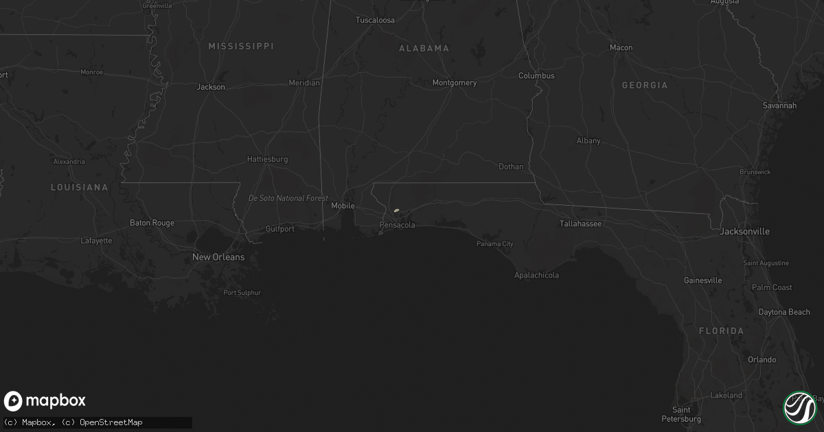 Hail map on February 3, 2016