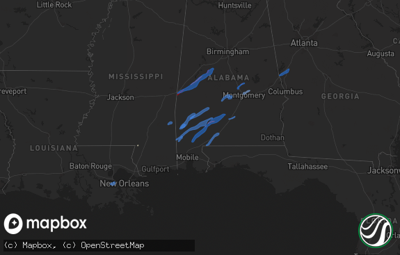 Hail map preview on 02-03-2022