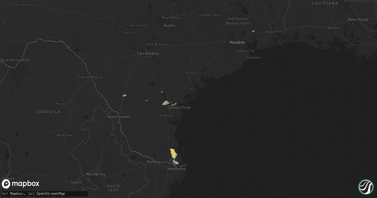 Hail map on February 4, 2012