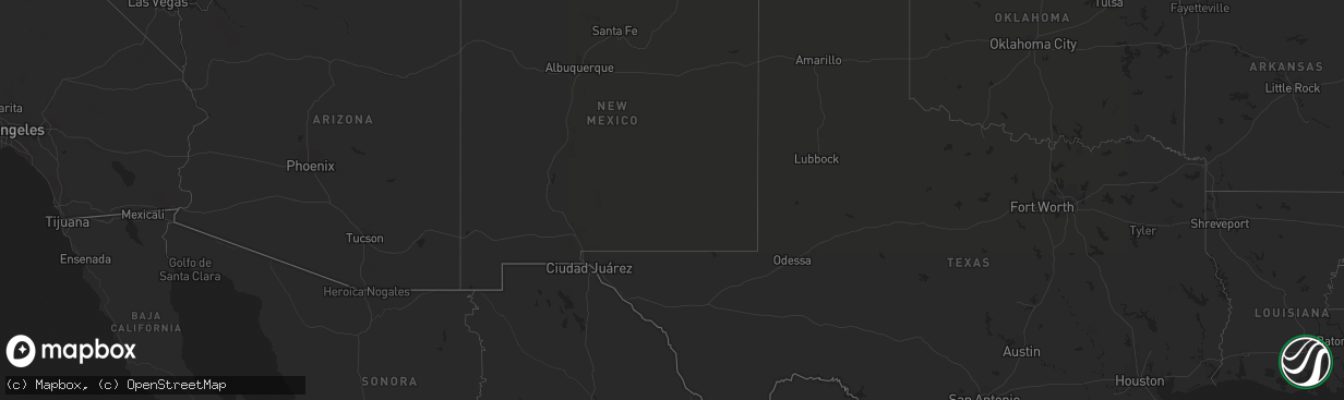 Hail map on February 4, 2019