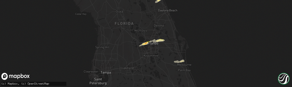 Hail map in Gotha, FL on February 4, 2024