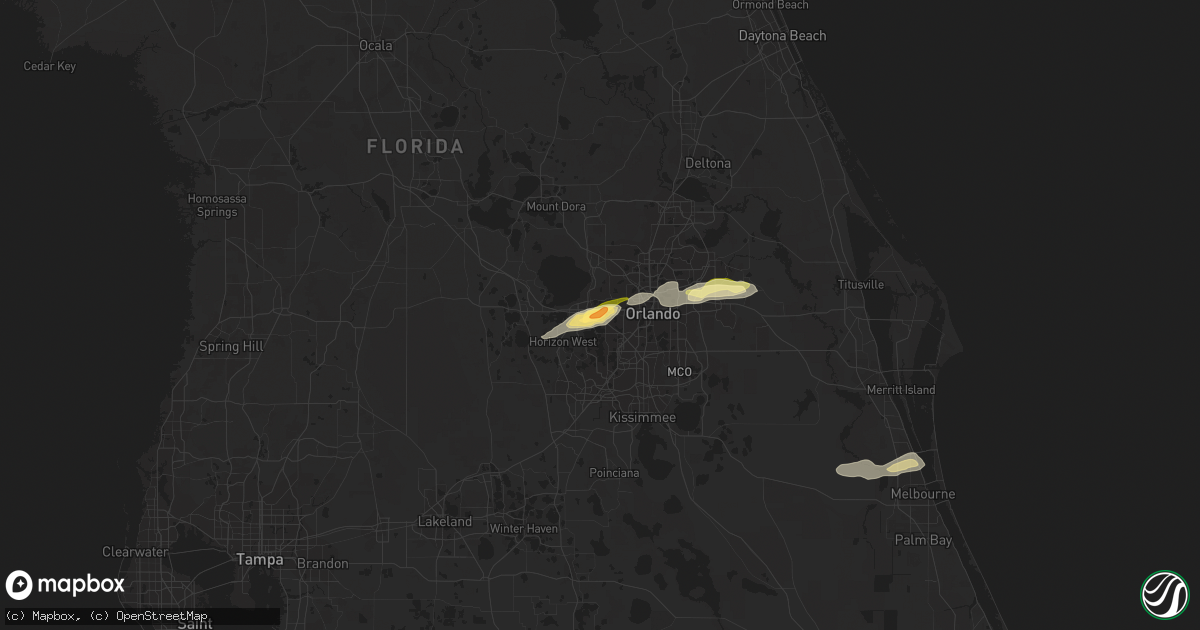 Hail map in Gotha, FL on February 4, 2024