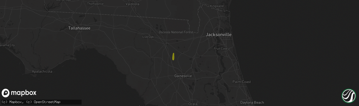 Hail map in Lake Butler, FL on February 4, 2024