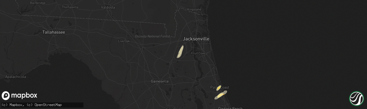Hail map in Middleburg, FL on February 4, 2024