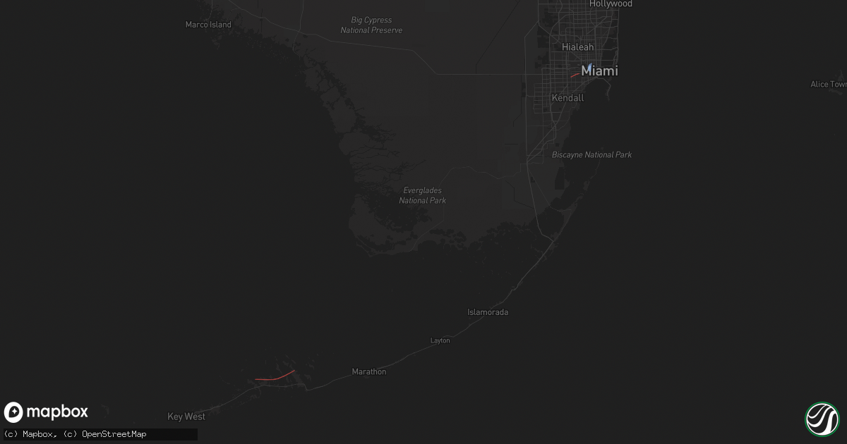 Hail map in Summerland Key, FL on February 4, 2024