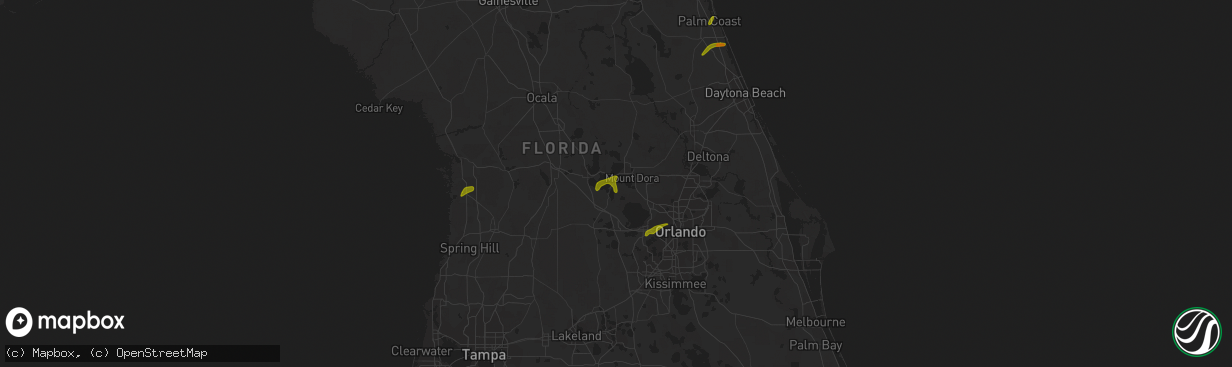 Hail map in Tavares, FL on February 4, 2024