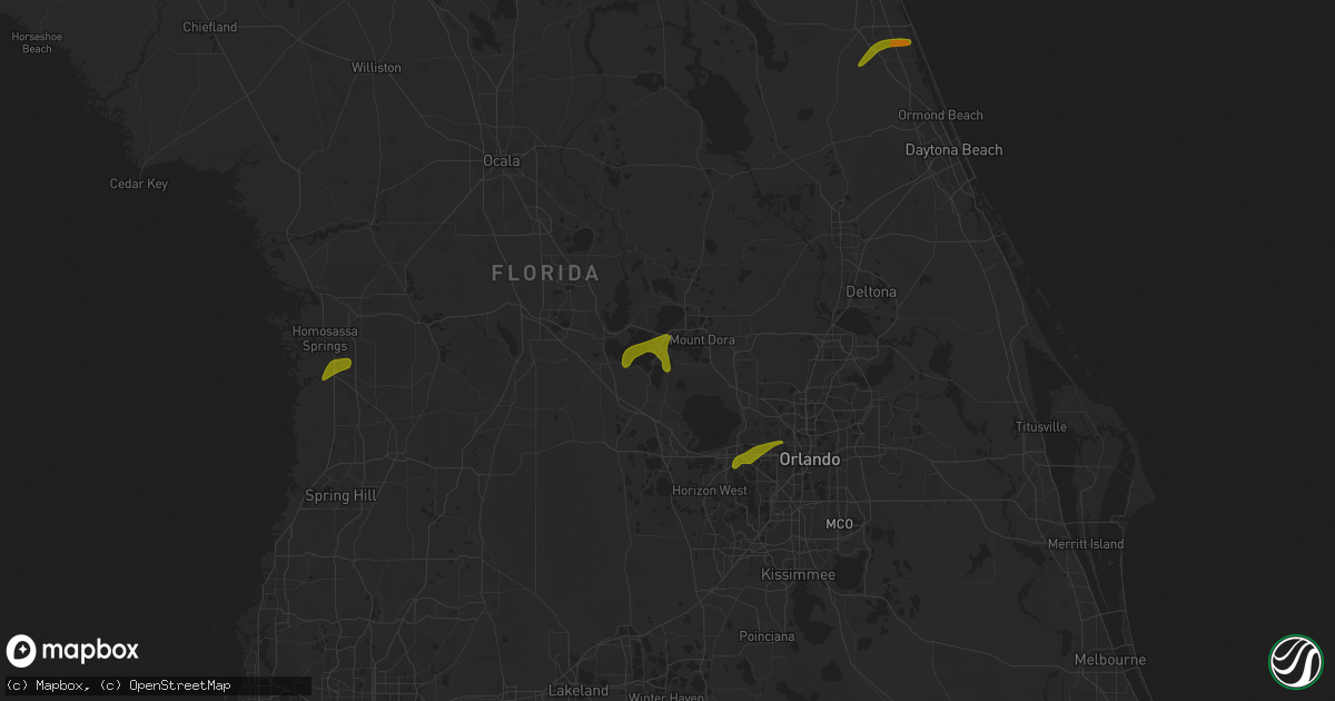 Hail map in Tavares, FL on February 4, 2024
