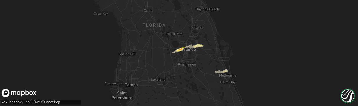 Hail map in Windermere, FL on February 4, 2024