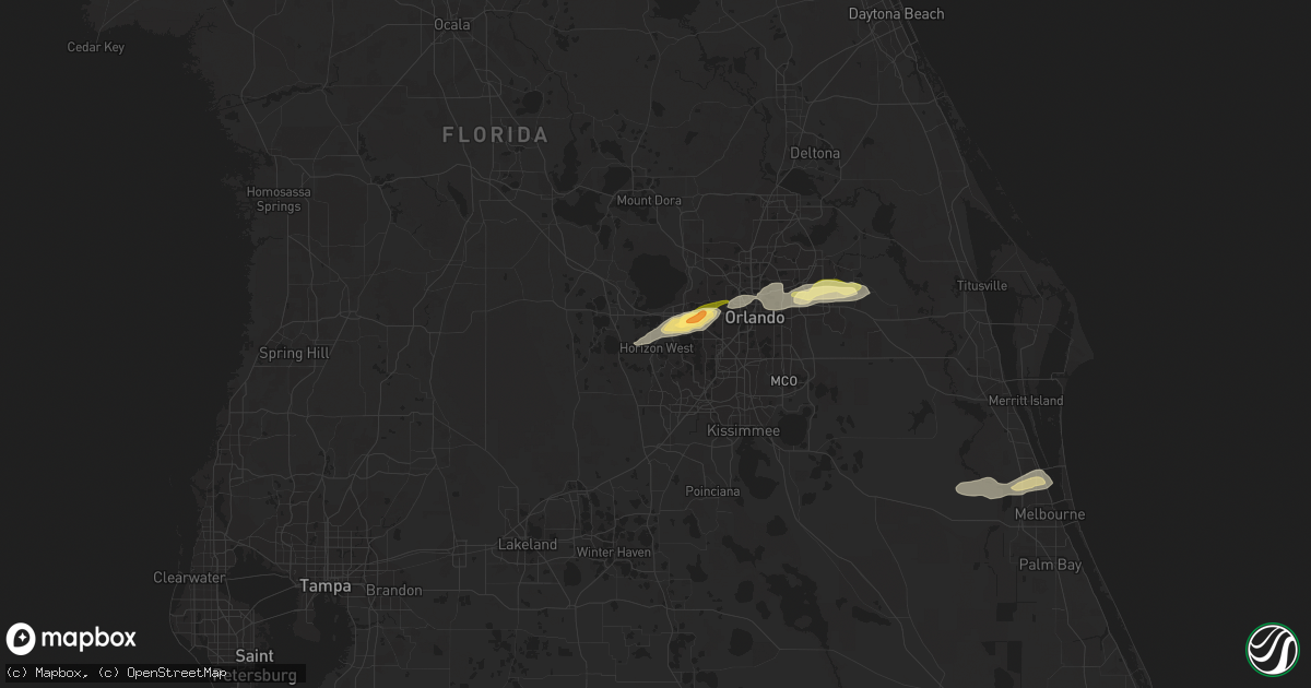 Hail map in Winter Garden, FL on February 4, 2024