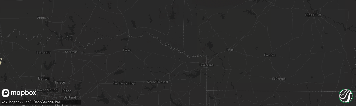 Hail map in Bowie, TX on February 5, 2019