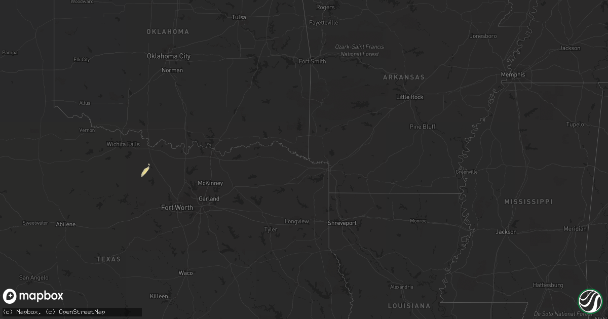 Hail map in Missouri on February 5, 2019