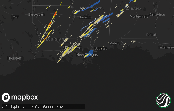 Hail map preview on 02-05-2020