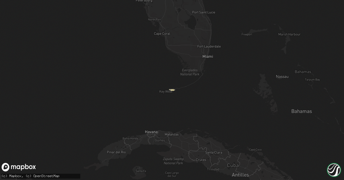 Hail map in Florida on February 5, 2024