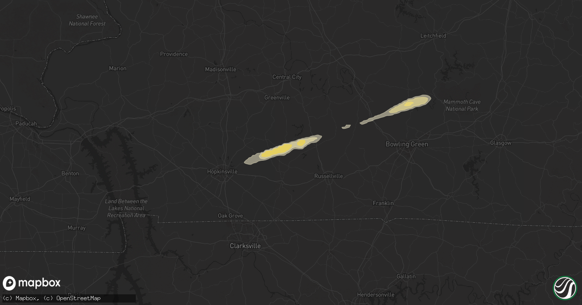 Hail map in Sharon Grove, KY on February 5, 2025