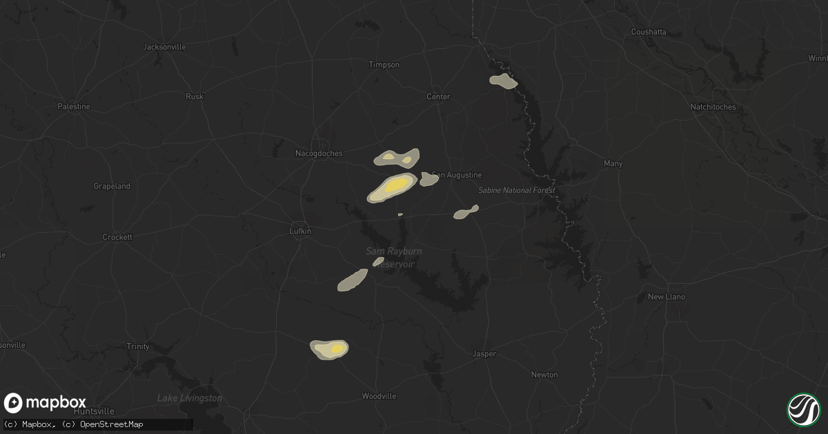 Hail map in Zavalla, TX on February 6, 2011