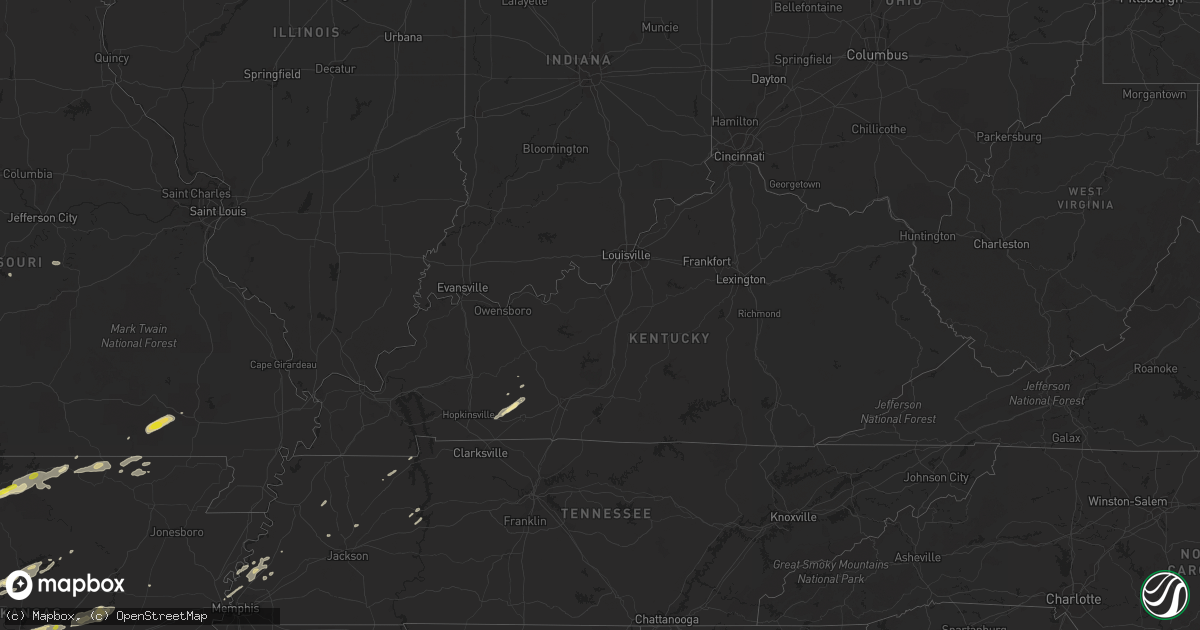 Hail map in Kentucky on February 6, 2017