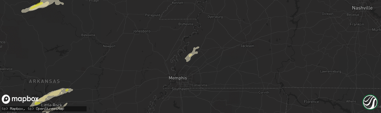 Hail map in Munford, TN on February 6, 2017