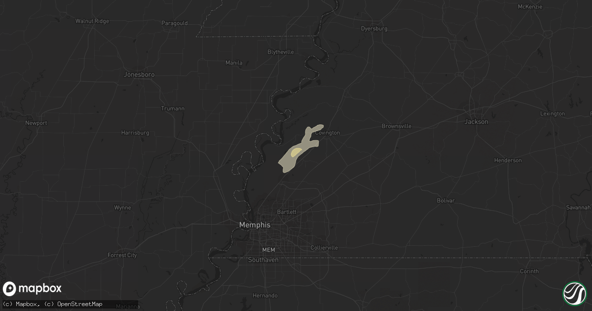 Hail map in Munford, TN on February 6, 2017