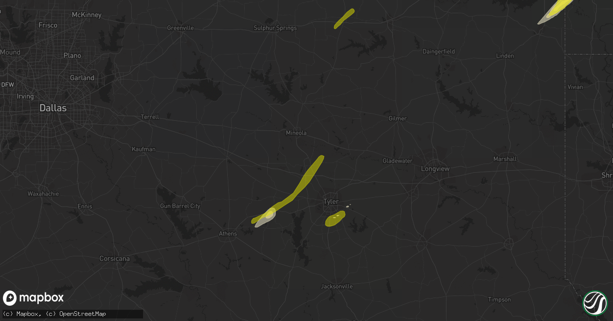 Hail map in Lindale, TX on February 6, 2018