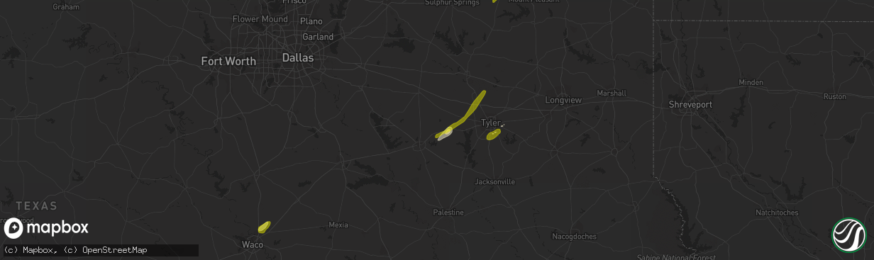 Hail map in Murchison, TX on February 6, 2018