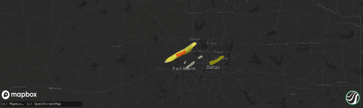 Hail map in Haslet, TX on February 6, 2019