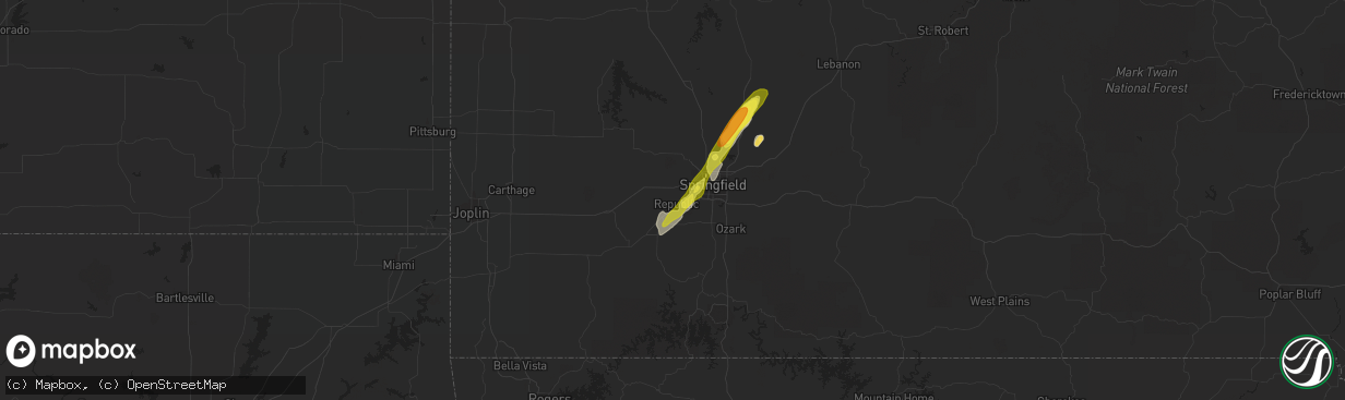 Hail map in Republic, MO on February 6, 2019