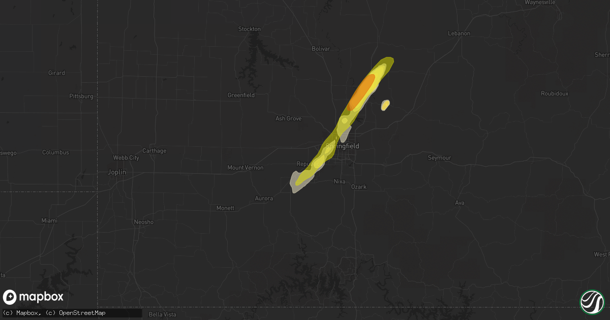 Hail map in Republic, MO on February 6, 2019