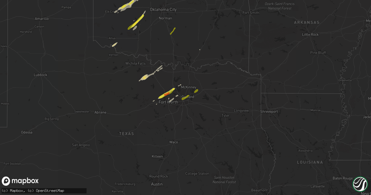Hail map on February 6, 2019