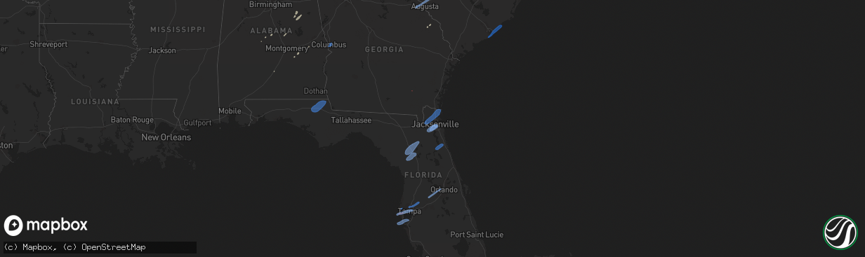 Hail map on February 6, 2020